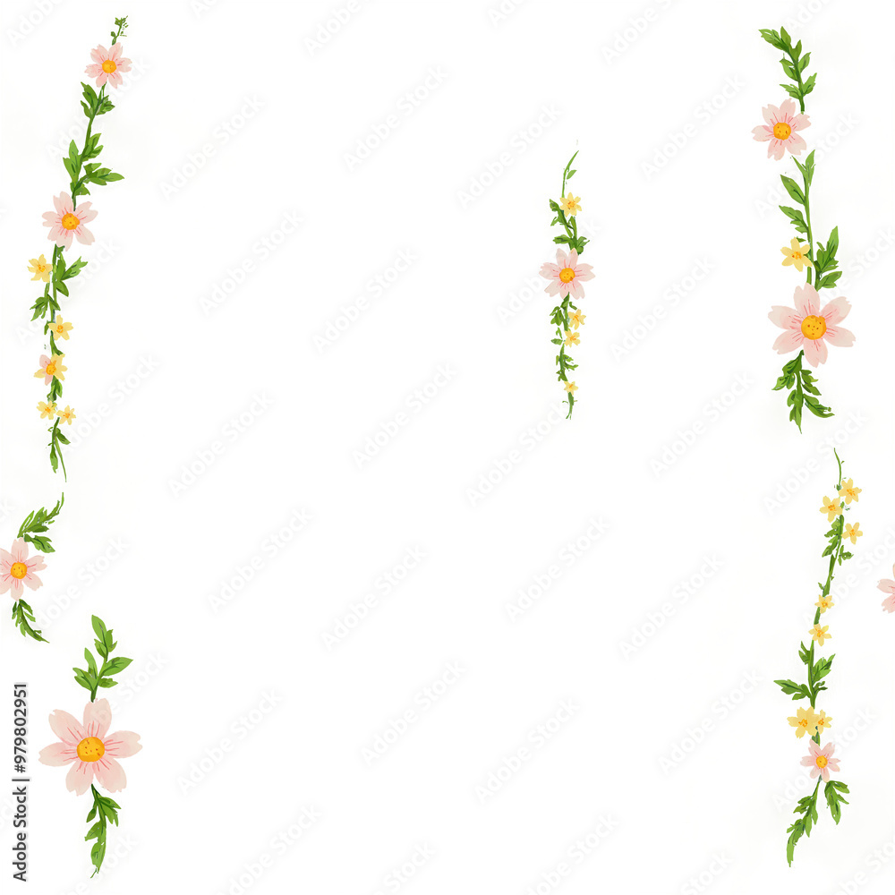 frame with flowers