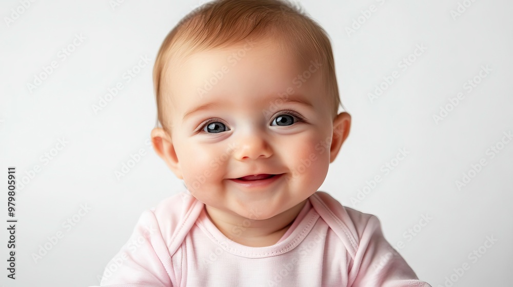 A joyful baby smiling brightly, showcasing innocence and delight in a soft, pastel setting, perfect for family-oriented themes. A joyful baby smiling brightly, showcasing innocence and delight in a soft, pastel setting, perfect for family-oriented themes.