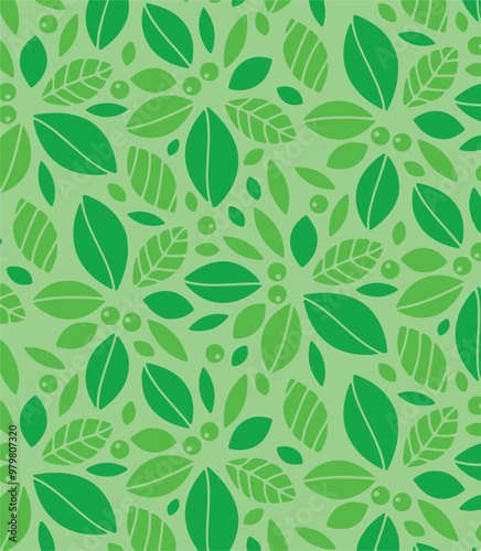 Flowers seamless pattern. vector illustration. Abstract flowers, floral vector with leaves