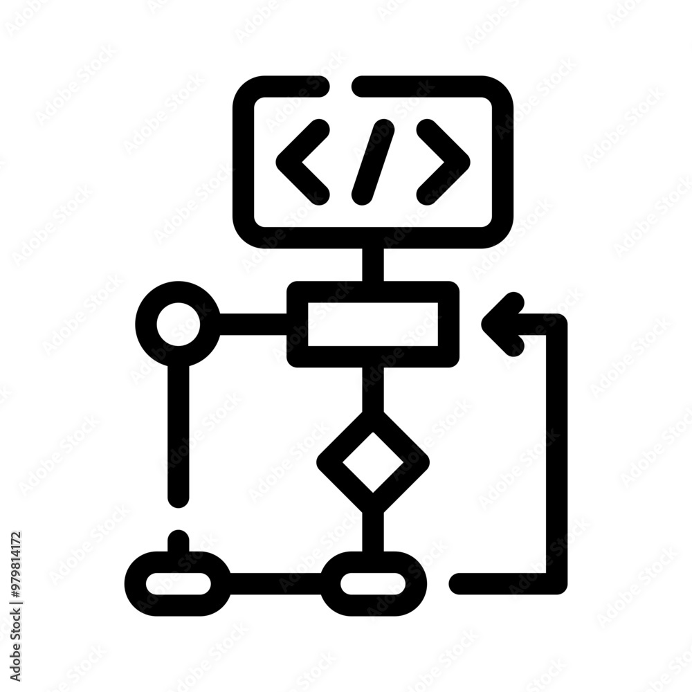 algorithm line icon