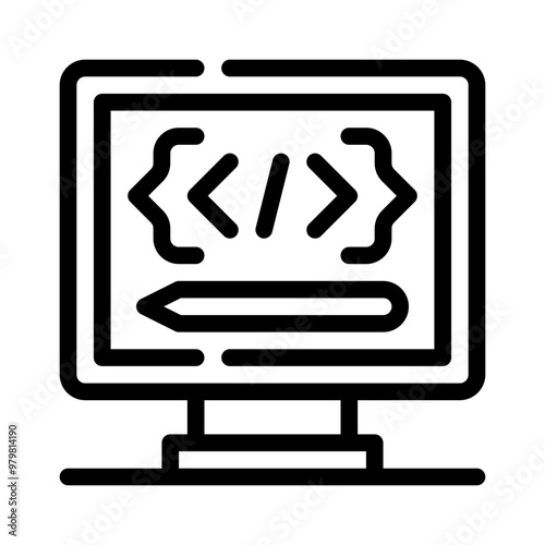 code editor line icon