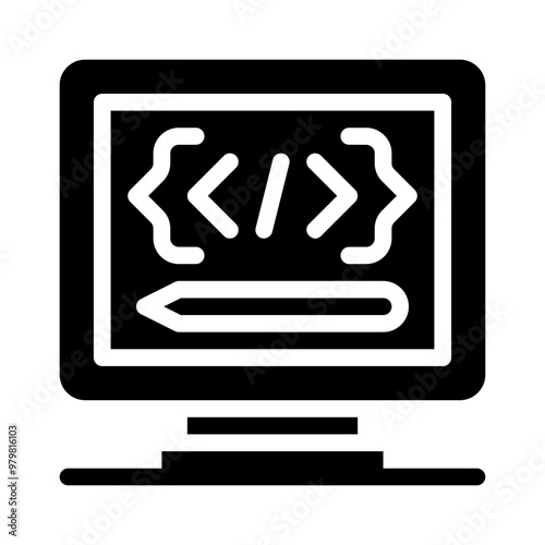 code editor glyph icon