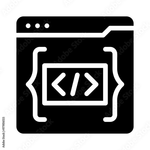 Vászonkép code glyph icon