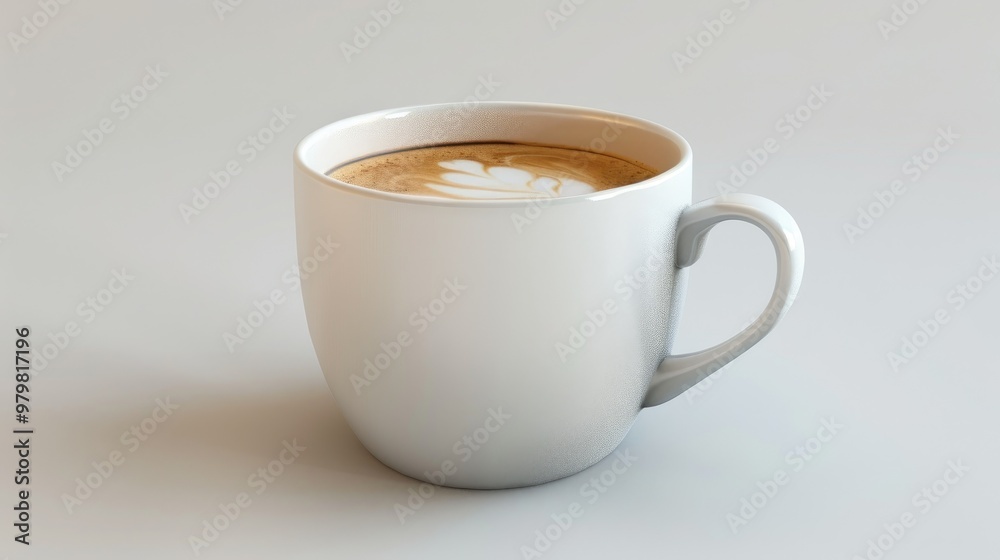 A coffee cup picture on a white backdrop A coffee cup picture on a white backdrop