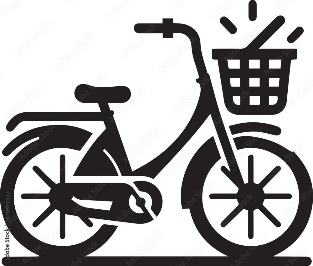 Silhouette of a person riding bicycle