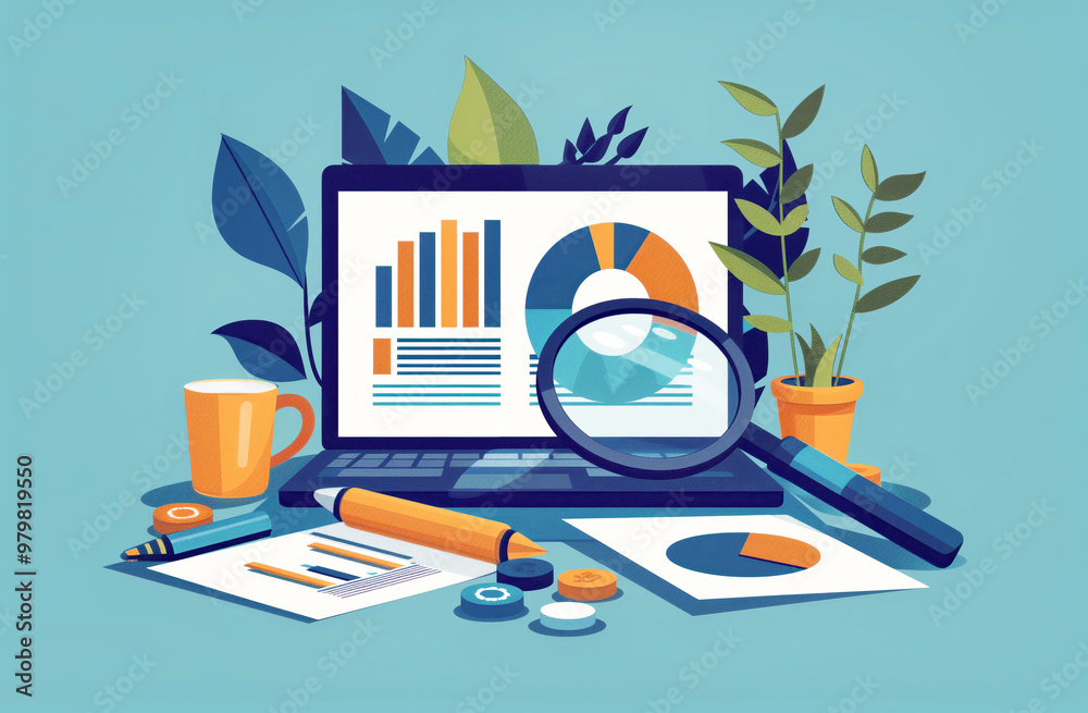 Business Analytics Concept Flat Illustration Business Analytics Concept Flat Illustration