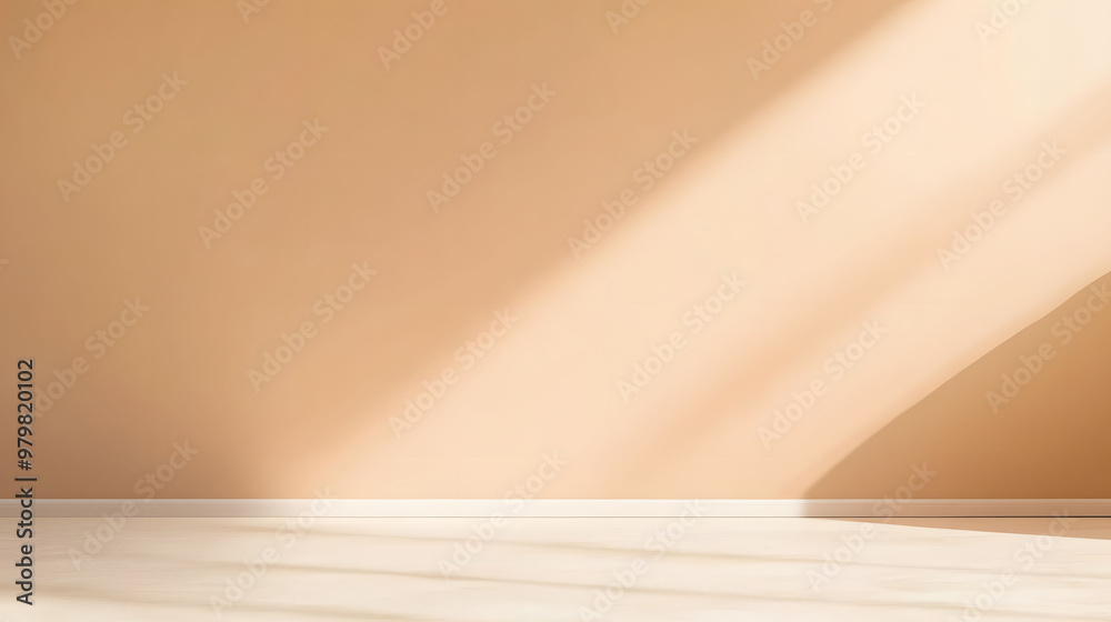 A white wall with a tan color background A white wall with a tan color background