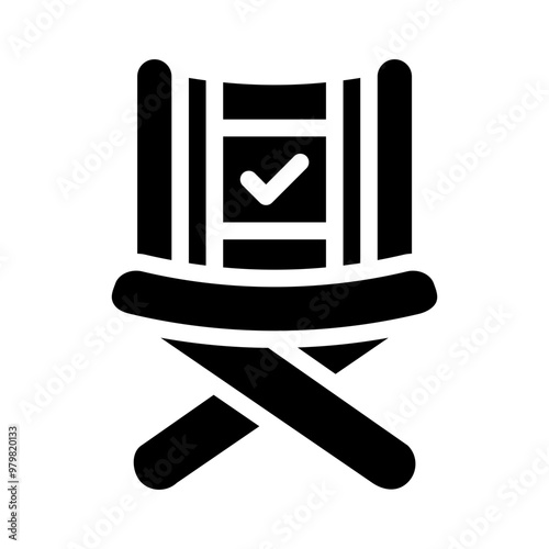 director's chair glyph icon