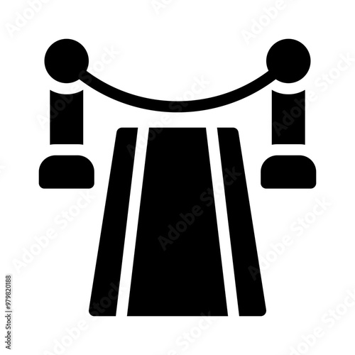 red carpet glyph icon