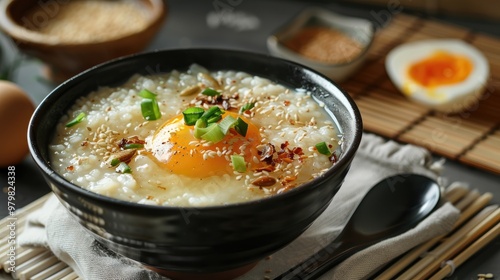 Asian rice porridge Congee bowl