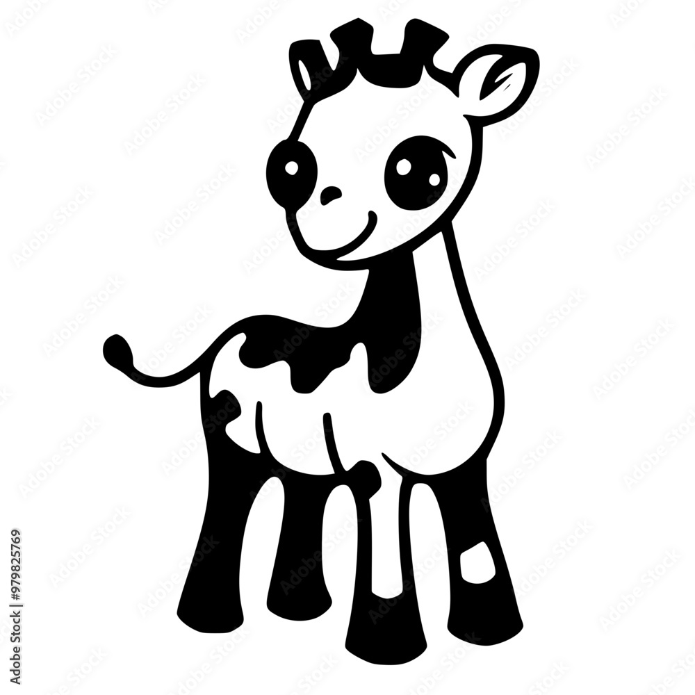 Obraz premium cartoon giraffe