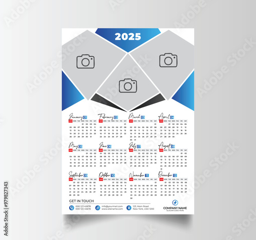 2025 Calendar Unique Design Wall Hanging