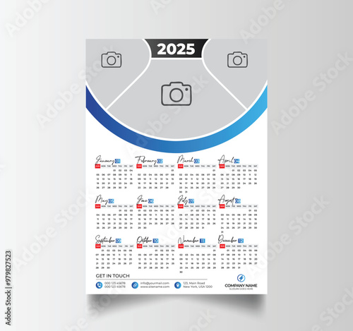 2025 Calendar Unique Design Wall Hanging