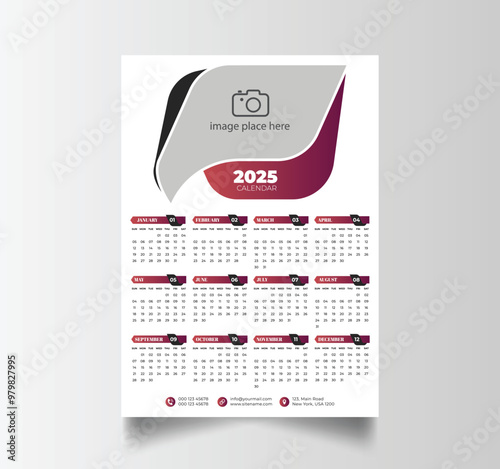 2025 Calendar Unique Design Wall Hanging