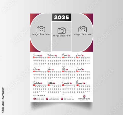 2025 Calendar Unique Design Wall Hanging