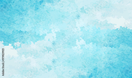 Abstract watercolor winter blue background