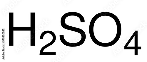 Schwefelsäure H2SO4 Chemische Strukturformel Vektor