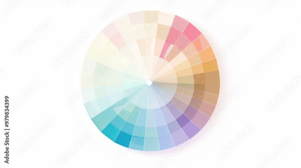 Abstract Pastel Color Wheel with Gradient Segments Abstract Pastel Color Wheel with Gradient Segments
