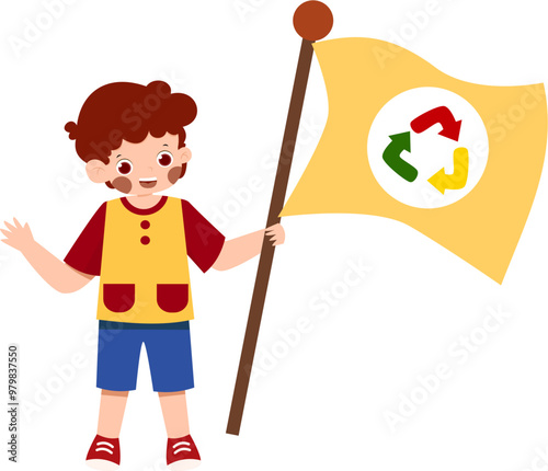 Kid Save Earth Illustration
