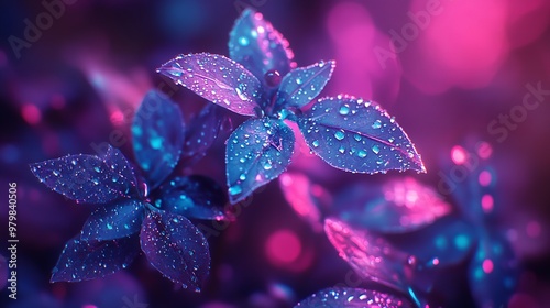 Macro Photo of Plants and Flowers with Water