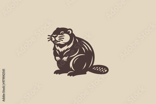 Beaver. Logo, icon, sign, emblem