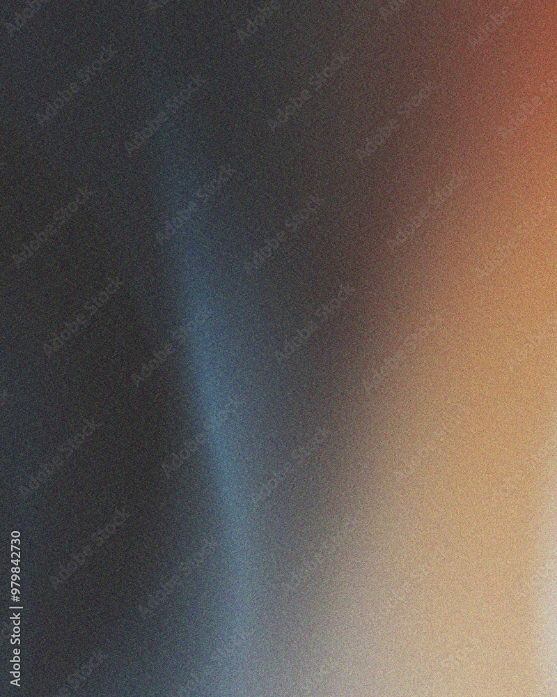 Dark gray and copper light blue gradient texture creating a soft, abstract background, grainy gradient background texture. Colorful digital grain soft noise effect 