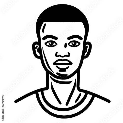 Vector illustration of a basketball player portrait, showcasing athleticism and sports culture in a contemporary design.
