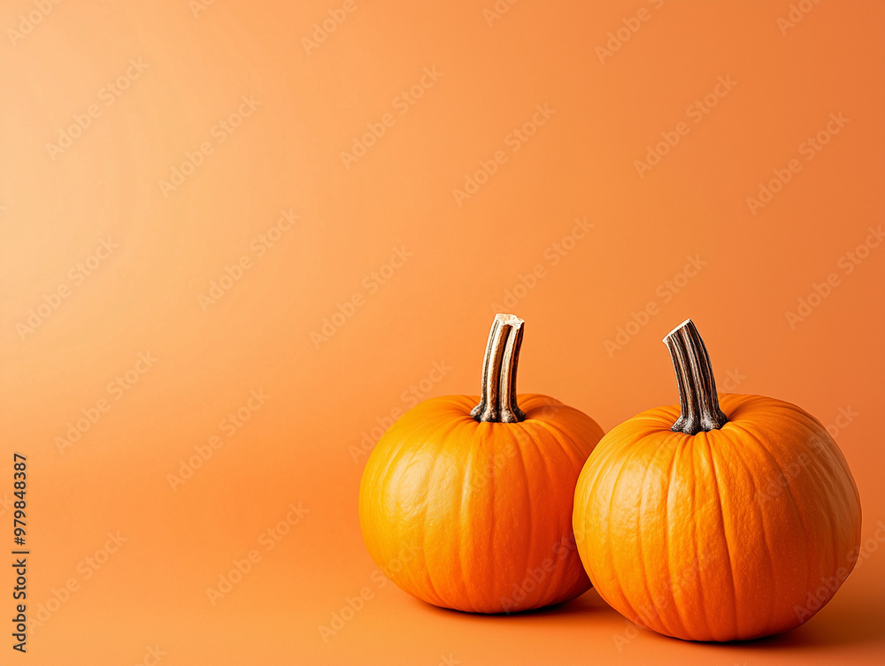 Pumpkins placed on a minimalist background with warm tones of Pumpkin Orange, Creamy White, and Espresso Brown, ideal for clean and simple fall visuals. Pumpkins placed on a minimalist background with warm tones of Pumpkin Orange, Creamy White, and Espresso Brown, ideal for clean and simple fall visuals.