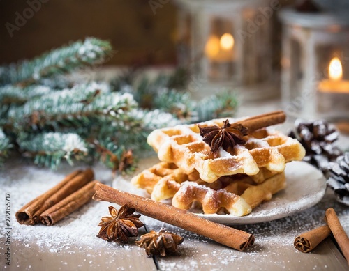 Winterliche Waffeln photo