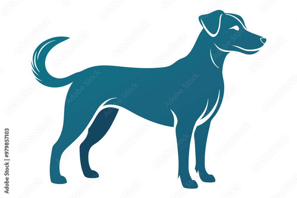 A friendly and loyal dog silhouette H.eps A friendly and loyal dog silhouette H.eps