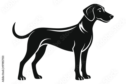 A friendly and loyal dog silhouette L.eps