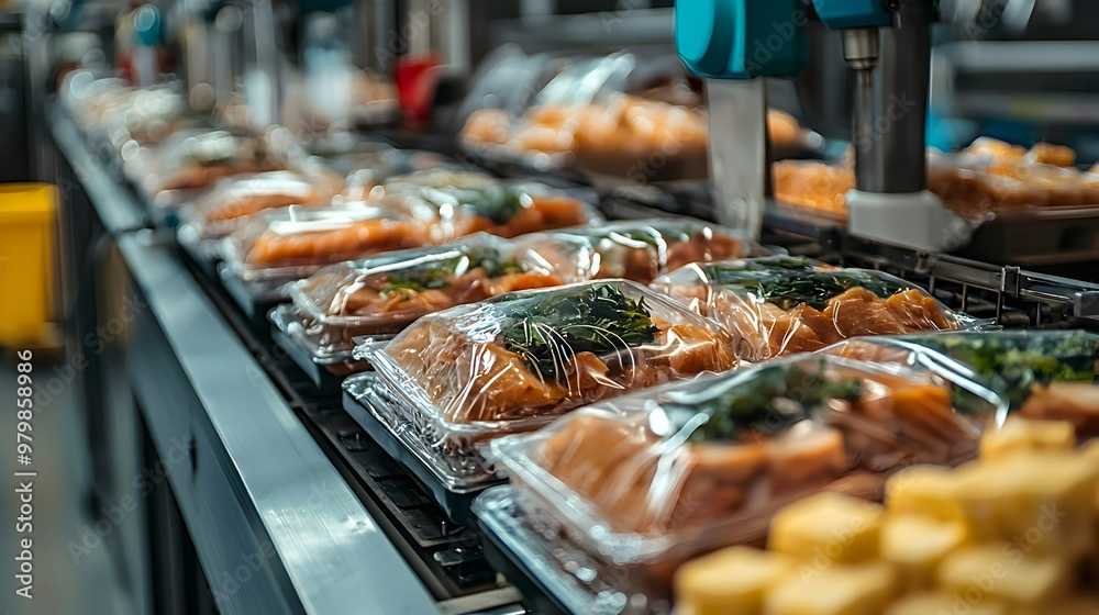 Food Packaging Production Line with Vacuum Sealing Machine Food Packaging Production Line with Vacuum Sealing Machine