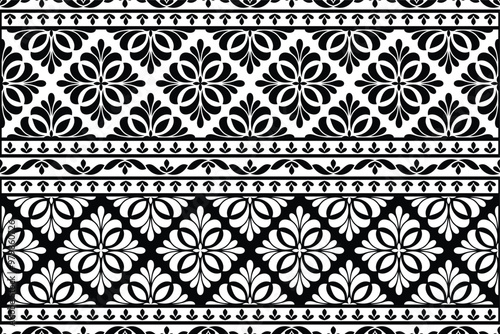 Floral seamless pattern with baroque style ornament. Modern stylish texture. vector background.