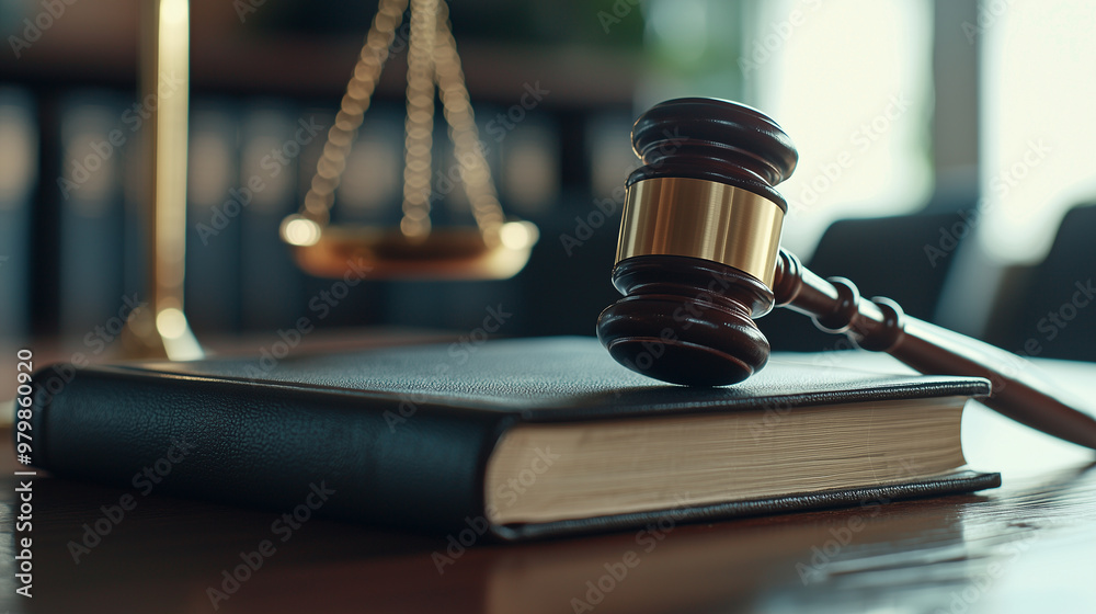 close-up shot of a judge's gavel positioned on a closed bankruptcy law book with a dark leather cover. The background can feature a courtroom desk or legal documents, enhancing the close-up shot of a judge's gavel positioned on a closed bankruptcy law book with a dark leather cover. The background can feature a courtroom desk or legal documents, enhancing the