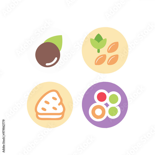 Food vector icon collection
