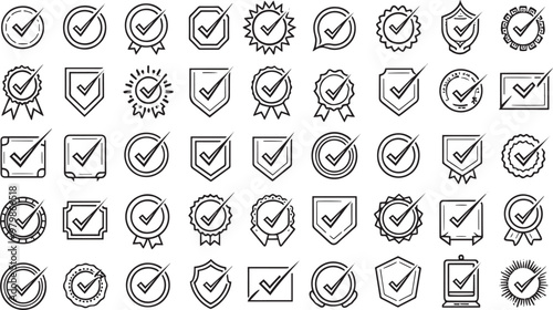 Vector Approve Icon Set and transference background