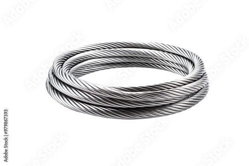 Metal cable isolated on transparent background