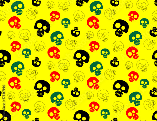 Cute colourfull halloween simple pattern