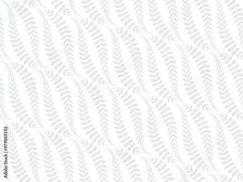 Vector illustration of geometric leaves seamless pattern. Floral organic background.