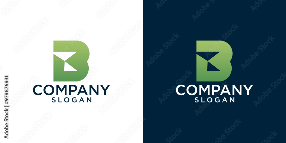 letter B abstract geometry monogram logo vector design letter B abstract geometry monogram logo vector design
