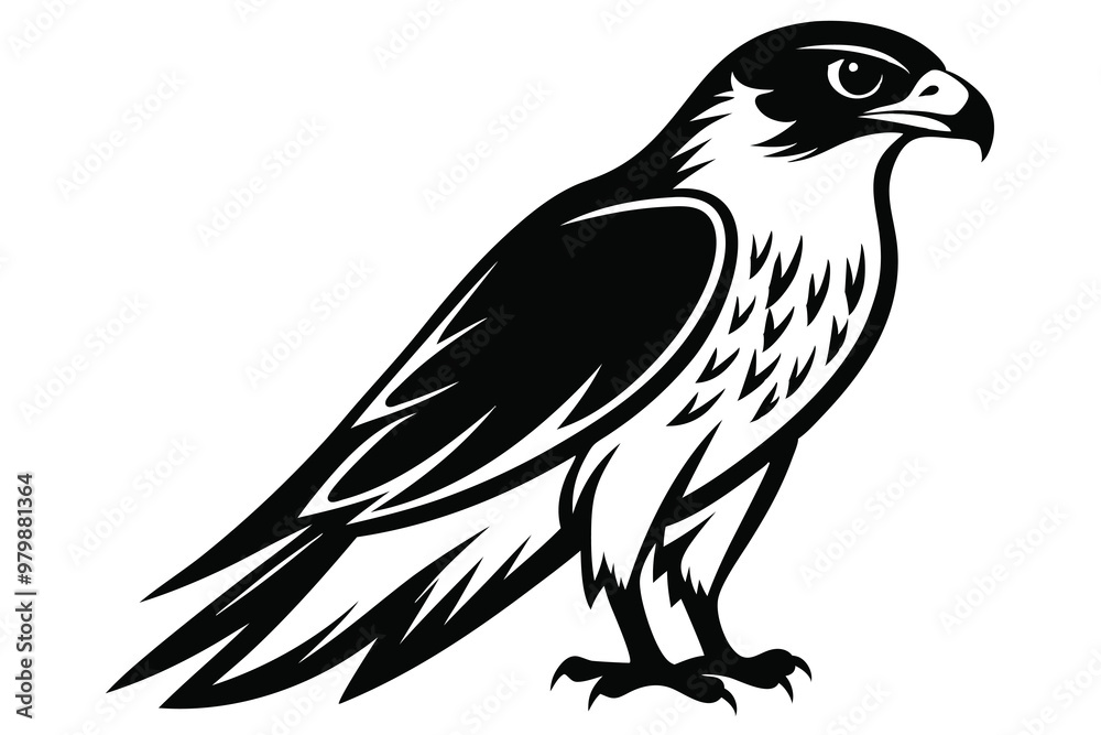 Falcon vector illustration white background F.eps Falcon vector illustration white background F.eps