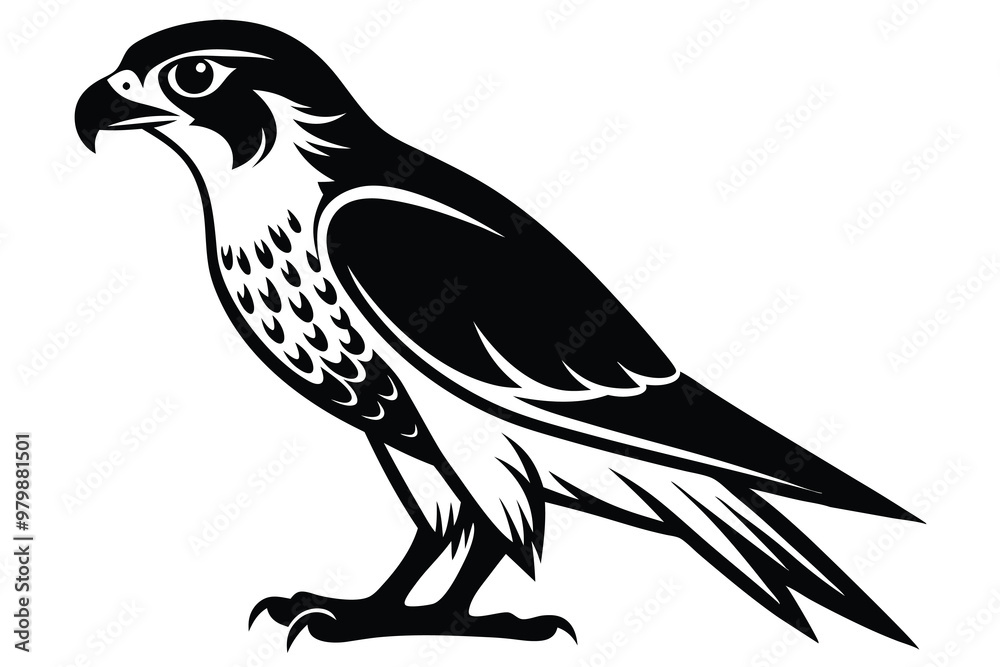 Fototapeta premium Falcon vector illustration white background B.eps