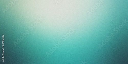 Smooth turquoise gradient background creating a calming atmosphere for design projects, film grain and noise effect