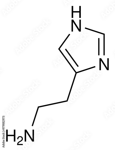 Histamin Chemie Strukturformel Vektor