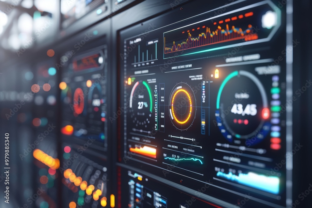 Innovative Digital Dashboard Displaying Energy Consumption and Efficiency Metrics for Data Management Innovative Digital Dashboard Displaying Energy Consumption and Efficiency Metrics for Data Management