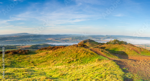 Photography A panoramic view from the top of the Wrekin Hill in Shropshire, UK looking south