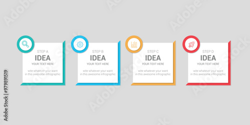 Modern Colorful Infographic infographic template design with icons