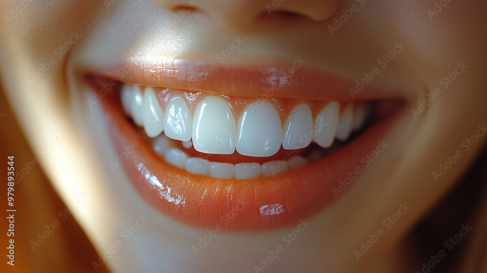 Fototapeta premium Close-Up of a Bright and Healthy Smile
