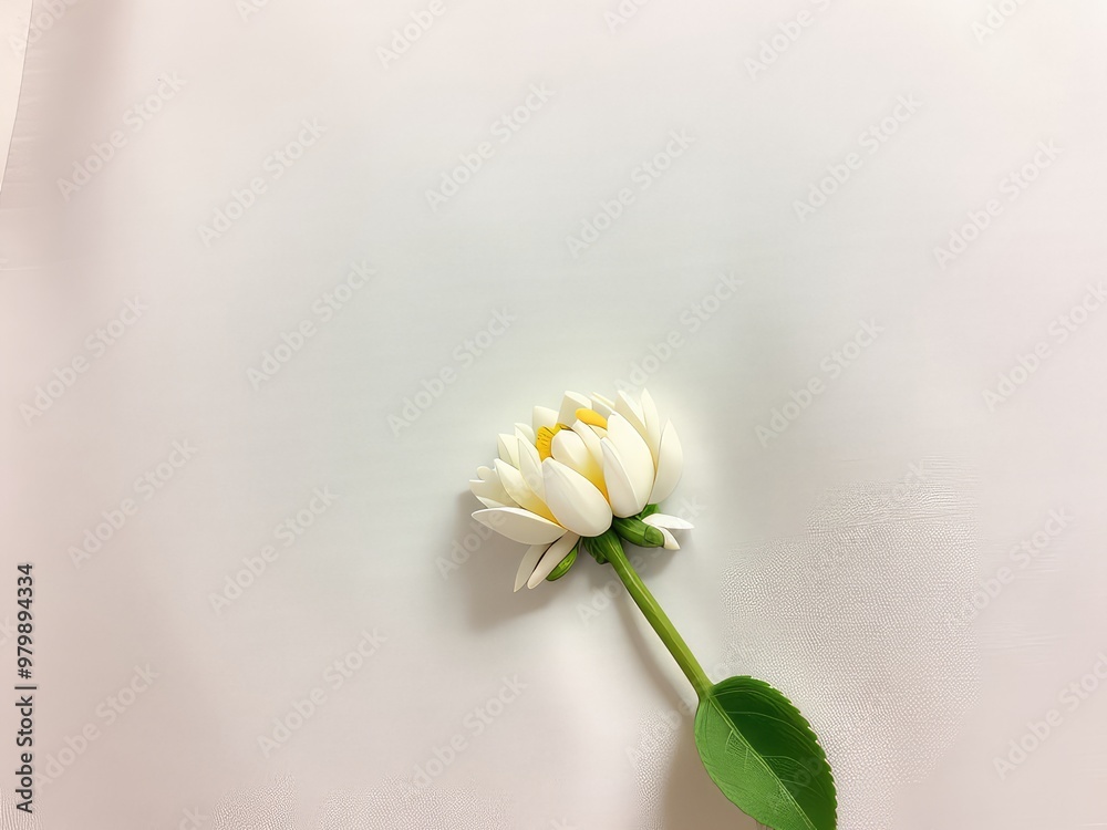 Obraz premium white and yellow tulip,white daisy on green background,yellow daisy flower,yellow flower on a wall