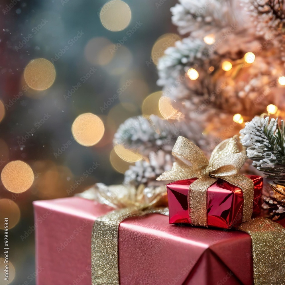 Festive holiday season background with depth of field for a joyful and celebratory vibe Festive holiday season background with depth of field for a joyful and celebratory vibe